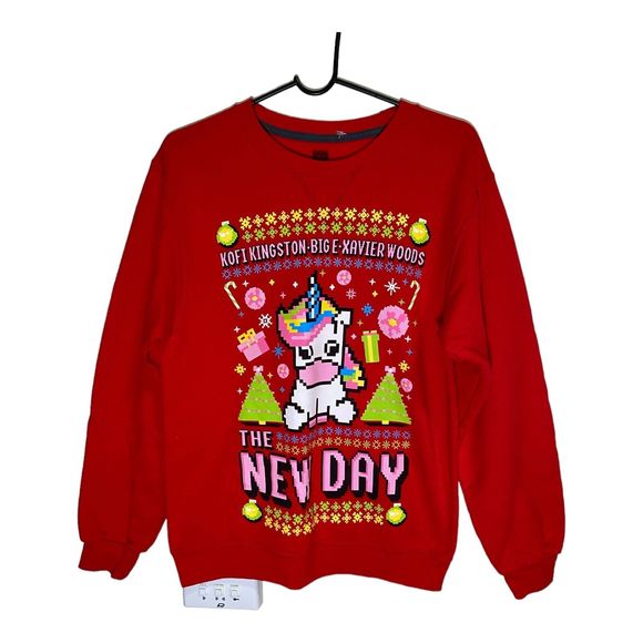 "WWE New Day Xavier Woods Unicorn Ugly Holiday Sweater - Size Small" - Picture 2 of 6